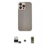 MARSİLYAN™- iPhone 14 Pro Max Kılıf Eksen Prime - Siyah Joko Magic 5D Hayalet Cam + Bilvis Titan Kamera Lens - DNMR