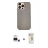 MARSİLYAN™- iPhone 14 Pro Max Kılıf Eksen Prime - Siyah Mat Seramik Nano Ekran Koruyucu + Bilvis Titan Kamera Lens - GD