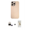 MARSİLYAN™- iPhone 14 Pro Max Kılıf Eksen Prime - Siyah Mat Seramik Nano Ekran Koruyucu + Bilvis Titan Kamera Lens - GD