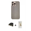 MARSİLYAN™- iPhone 14 Pro Max Kılıf Eksen Prime - Siyah Mat Seramik Nano Ekran Koruyucu + Raze Metal Kamera Lens - GD
