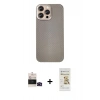 MARSİLYAN™- iPhone 14 Pro Max Kılıf Eksen Prime - Siyah Mat Seramik Nano Ekran Koruyucu + Bilvis Titan Kamera Lens - SH