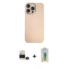 MARSİLYAN™- iPhone 14 Pro Max Kılıf Eksen Prime - Siyah Polymer Nano Ekran Koruyucu + Bilvis Titan Kamera Lens - DNMR