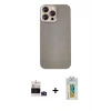 MARSİLYAN™- iPhone 14 Pro Max Kılıf Eksen Prime - Siyah Polymer Nano Ekran Koruyucu + Bilvis Titan Kamera Lens - DNMR