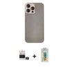 MARSİLYAN™- iPhone 14 Pro Max Kılıf Eksen Prime - Siyah Polymer Nano Ekran Koruyucu + Bilvis Titan Kamera Lens - GS