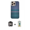 MARSİLYAN™- iPhone 14 Pro Max Kılıf Eksen Prime - Siyah Polymer Nano Ekran Koruyucu + PVD Metal Kamera Lens - TU