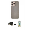 MARSİLYAN™- iPhone 14 Pro Max Kılıf Eksen Prime - Siyah Polymer Nano Ekran Koruyucu + Raze Metal Kamera Lens - GD