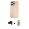 MARSİLYAN™- iPhone 14 Pro Max Kılıf Eksen Prime - Siyah Polymer Nano Ekran Koruyucu + Raze Metal Kamera Lens - GD