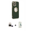 MARSİLYAN™- iPhone 14 Pro Max Kılıf İz Form Serisi - Şeffaf Pasifik Cam Ekran Koruyucu + Bilvis Titan Kamera Lens - SH