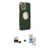 MARSİLYAN™- iPhone 14 Pro Max Kılıf İz Form Serisi - Şeffaf Royal Nano Ekran Koruyucu + Bilvis Titan Kamera Lens - SH