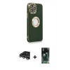 MARSİLYAN™- iPhone 14 Pro Max Kılıf İz Form Serisi - Siyah 360 Mat Full Body Arka Koruyucu + Raze Metal Kamera Lens - GS