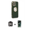 MARSİLYAN™- iPhone 14 Pro Max Kılıf İz Form Serisi - Siyah 360 Mat Full Body Arka Koruyucu + PVD Metal Kamera Lens - TU