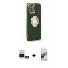 MARSİLYAN™- iPhone 14 Pro Max Kılıf İz Form Serisi - Siyah Bilvis 3D Mat Cam Ekran Koruyucu + Bilvis Titan Kamera Lens - GD