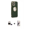 MARSİLYAN™- iPhone 14 Pro Max Kılıf İz Form Serisi - Siyah Bilvis 3D Mat Cam Ekran Koruyucu + Bilvis Titan Kamera Lens - DNMR