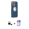 MARSİLYAN™- iPhone 14 Pro Max Kılıf İz Form Serisi - Siyah Bilvis 5in1 3D Magic Cam Ekran Koruyucu + Bilvis Titan Kamera Lens - DNMR