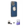 MARSİLYAN™- iPhone 14 Pro Max Kılıf İz Form Serisi - Siyah Bilvis 5in1 5D Magic Hayalet Cam Ekran Koruyucu + Bilvis Titan Kamera Lens - GD