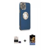 MARSİLYAN™- iPhone 14 Pro Max Kılıf İz Form Serisi - Siyah Buffer Hayalet Cam Ekran Koruyucu + Bilvis Titan Kamera Lens - SH