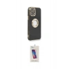 MARSİLYAN™- iPhone 14 Pro Max Kılıf İz Form Serisi - Siyah Joko 5D Cam