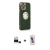 MARSİLYAN™- iPhone 14 Pro Max Kılıf İz Form Serisi - Siyah Joko 5D Cam + Bilvis Titan Kamera Lens - DNMR