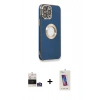MARSİLYAN™- iPhone 14 Pro Max Kılıf İz Form Serisi - Siyah Joko 5D Cam + Bilvis Titan Kamera Lens - GS
