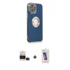 MARSİLYAN™- iPhone 14 Pro Max Kılıf İz Form Serisi - Siyah Joko 5D Cam + Bilvis Titan Kamera Lens - SH