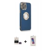 MARSİLYAN™- iPhone 14 Pro Max Kılıf İz Form Serisi - Siyah Joko 5D Cam + Bilvis Titan Kamera Lens - GD