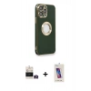 MARSİLYAN™- iPhone 14 Pro Max Kılıf İz Form Serisi - Siyah Joko 5D Cam + Bilvis Titan Kamera Lens - GD