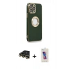 MARSİLYAN™- iPhone 14 Pro Max Kılıf İz Form Serisi - Siyah Joko 5D Cam + Raze Metal Kamera Lens - GD
