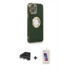 MARSİLYAN™- iPhone 14 Pro Max Kılıf İz Form Serisi - Siyah Joko 5D Cam + Raze Metal Kamera Lens - GS