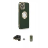 MARSİLYAN™- iPhone 14 Pro Max Kılıf İz Form Serisi - Siyah Joko Magic 5D Hayalet Cam + Raze Metal Kamera Lens - GD