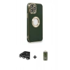 MARSİLYAN™- iPhone 14 Pro Max Kılıf İz Form Serisi - Siyah Joko Magic 5D Hayalet Cam + Raze Metal Kamera Lens - GS
