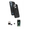 MARSİLYAN™- iPhone 14 Pro Max Kılıf İz Işık Koleksiyonu - Şeffaf 360 Full Body Arka Koruyucu + Bilvis Titan Kamera Lens - GS