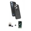 MARSİLYAN™- iPhone 14 Pro Max Kılıf İz Işık Koleksiyonu - Şeffaf 360 Full Body Arka Koruyucu + Bilvis Titan Kamera Lens - GS