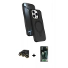 MARSİLYAN™- iPhone 14 Pro Max Kılıf İz Işık Koleksiyonu - Şeffaf 360 Full Body Arka Koruyucu + Raze Metal Kamera Lens - GD
