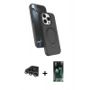 MARSİLYAN™- iPhone 14 Pro Max Kılıf İz Işık Koleksiyonu - Şeffaf 360 Full Body Arka Koruyucu + Raze Metal Kamera Lens - GS