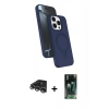 MARSİLYAN™- iPhone 14 Pro Max Kılıf İz Işık Koleksiyonu - Şeffaf 360 Full Body Arka Koruyucu + Raze Metal Kamera Lens - GS
