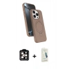 MARSİLYAN™- iPhone 14 Pro Max Kılıf İz Işık Koleksiyonu - Şeffaf Pasifik Cam Ekran Koruyucu + PVD Metal Kamera Lens - TU