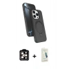 MARSİLYAN™- iPhone 14 Pro Max Kılıf İz Işık Koleksiyonu - Şeffaf Pasifik Cam Ekran Koruyucu + PVD Metal Kamera Lens - TU
