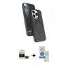 MARSİLYAN™- iPhone 14 Pro Max Kılıf İz Işık Koleksiyonu - Şeffaf Royal Nano Ekran Koruyucu + Bilvis Titan Kamera Lens - SH