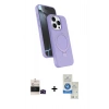 MARSİLYAN™- iPhone 14 Pro Max Kılıf İz Işık Koleksiyonu - Şeffaf Royal Nano Ekran Koruyucu + Bilvis Titan Kamera Lens - SH