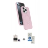 MARSİLYAN™- iPhone 14 Pro Max Kılıf İz Işık Koleksiyonu - Şeffaf Royal Nano Ekran Koruyucu + Bilvis Titan Kamera Lens - SH