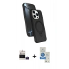 MARSİLYAN™- iPhone 14 Pro Max Kılıf İz Işık Koleksiyonu - Şeffaf Royal Nano Ekran Koruyucu + Bilvis Titan Kamera Lens - DNMR