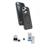 MARSİLYAN™- iPhone 14 Pro Max Kılıf İz Işık Koleksiyonu - Şeffaf Royal Nano Ekran Koruyucu + Bilvis Titan Kamera Lens - DNMR