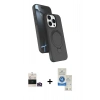 MARSİLYAN™- iPhone 14 Pro Max Kılıf İz Işık Koleksiyonu - Şeffaf Royal Nano Ekran Koruyucu + Bilvis Titan Kamera Lens - GD