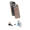MARSİLYAN™- iPhone 14 Pro Max Kılıf İz Işık Koleksiyonu - Şeffaf Royal Nano Ekran Koruyucu + Bilvis Titan Kamera Lens - GD