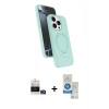 MARSİLYAN™- iPhone 14 Pro Max Kılıf İz Işık Koleksiyonu - Şeffaf Royal Nano Ekran Koruyucu + Bilvis Titan Kamera Lens - GD