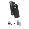 MARSİLYAN™- iPhone 14 Pro Max Kılıf İz Işık Koleksiyonu - Şeffaf Royal Nano Ekran Koruyucu + Bilvis Titan Kamera Lens - GD