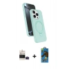 MARSİLYAN™- iPhone 14 Pro Max Kılıf İz Işık Koleksiyonu - Siyah 18D Cam Ekran Koruyucu + Bilvis Titan Kamera Lens - SH