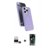 MARSİLYAN™- iPhone 14 Pro Max Kılıf İz Işık Koleksiyonu - Siyah 360 Mat Full Body Arka Koruyucu + Bilvis Titan Kamera Lens - GD