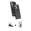 MARSİLYAN™- iPhone 14 Pro Max Kılıf İz Işık Koleksiyonu - Siyah 6D Mat Seramik Hayalet Nano Ekran Koruyucu + Siyah Bilvis Titan Kamera Lens