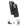 MARSİLYAN™- iPhone 14 Pro Max Kılıf İz Işık Koleksiyonu - Siyah 6D Mat Seramik Hayalet Nano Ekran Koruyucu + Bilvis Titan Kamera Lens - DNMR